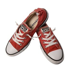 Converse Chuck Taylor All Star Shoreline Red Slip On Sneakers 537083F Womens 9